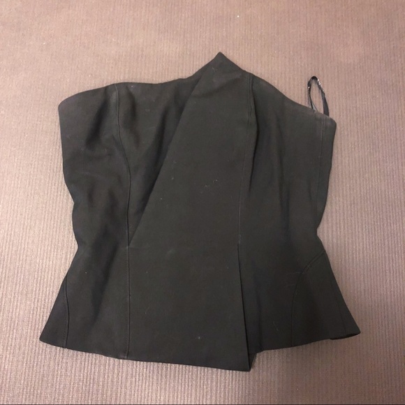 Black Structured Bustier Top - Picture 3 of 5